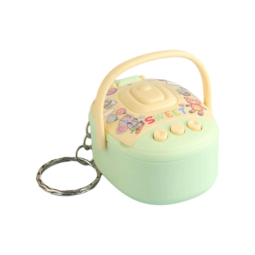 Sound Recording Recorder Toy Pendant Multicolor Keyring Pendant Simulated Rice Cooker Keychain  Toy