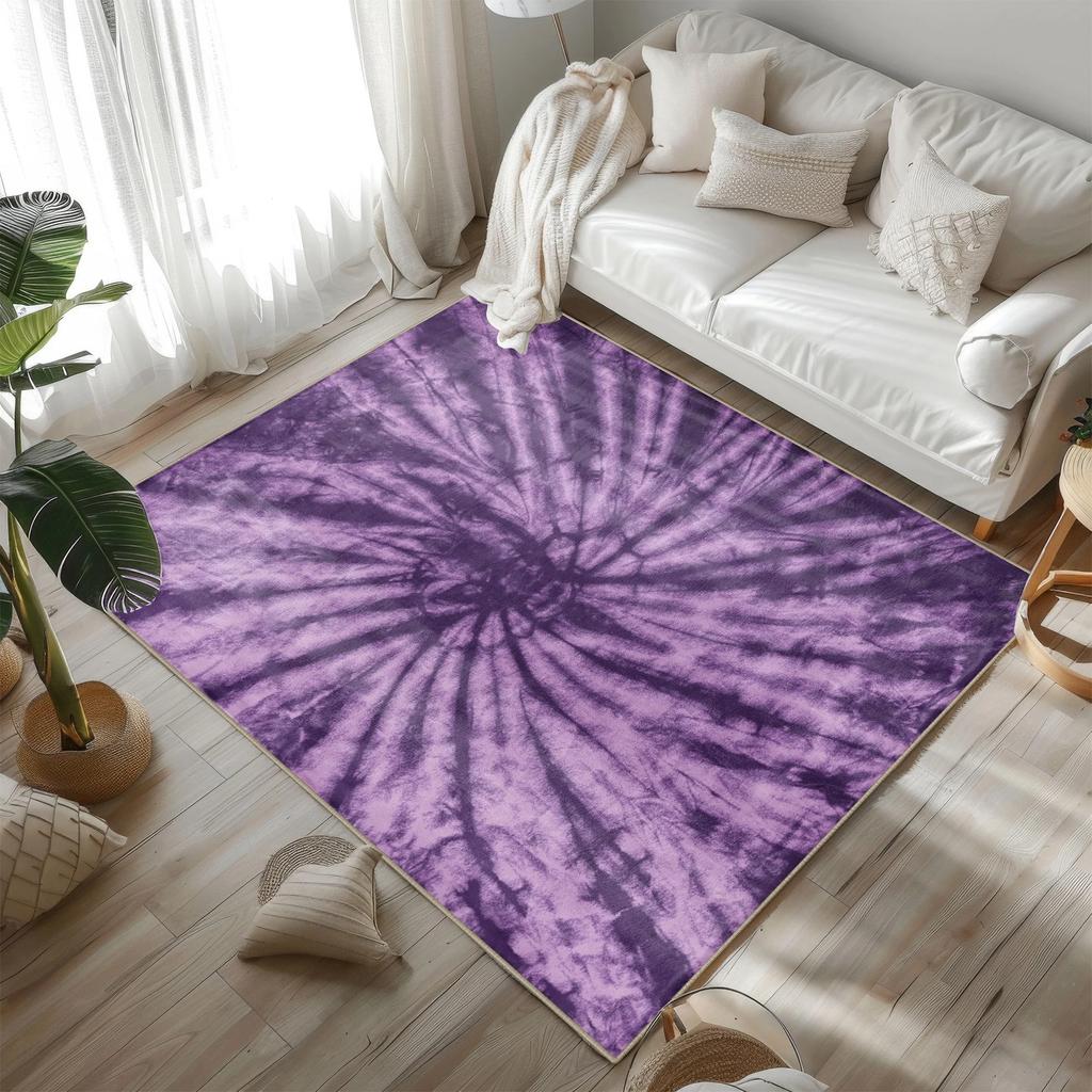 Nordic Tie Dye Area Rug for Living Room Modern Abstract Area Carpet Boho Area Rugs Colorful Rug Eclectic Bedroom Decor Carpet