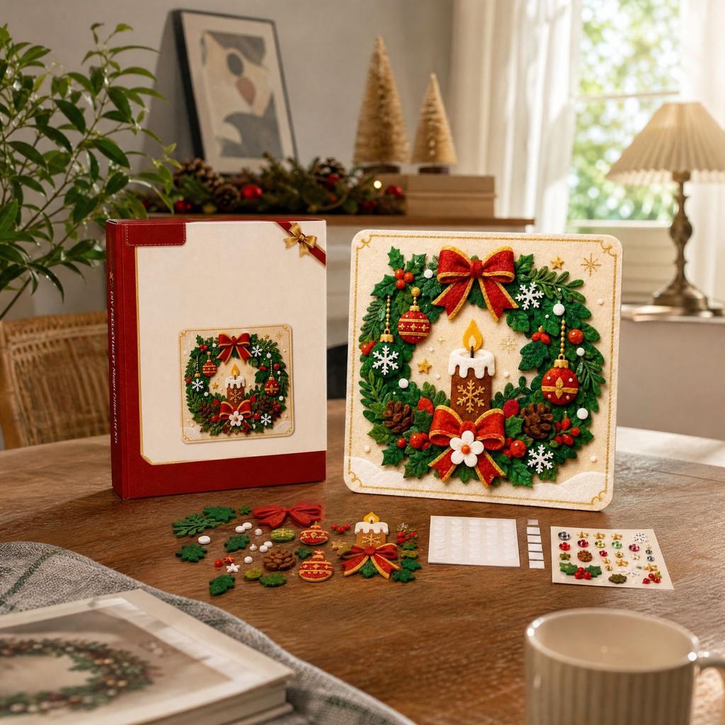 Wooden Christmas Tabletop Ornament for Desk Home Decor