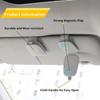2 Packs Sunglasses Holders for Car Visor Magnetic Leather Sunglasses Holder and Ticket Card Clip Car Visor Accessories