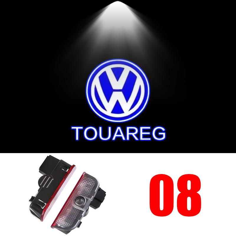 BFPQY1 2 For VW Touareg GTI MK6 Golf 5 6 7 Passat B6 B7 B8 B9 Jetta MK7 R LED Car Door Projector Welcome Ghost Shadow Light Accessories