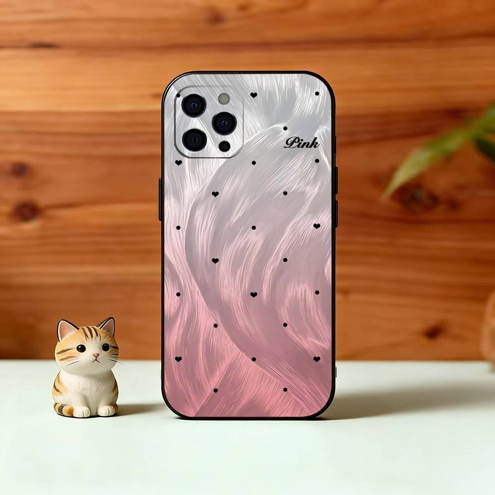 

Feather yarn print Phone Case For iPhone 17,16,15,14,13,12,11 Plus,Pro Max,XS,Soft Silicone Black Cover iPhone16promax