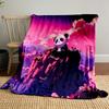 Panda on Mountain at Sunset print blanket soft and cozy perfect for the living room bed sofa or a nap,gift