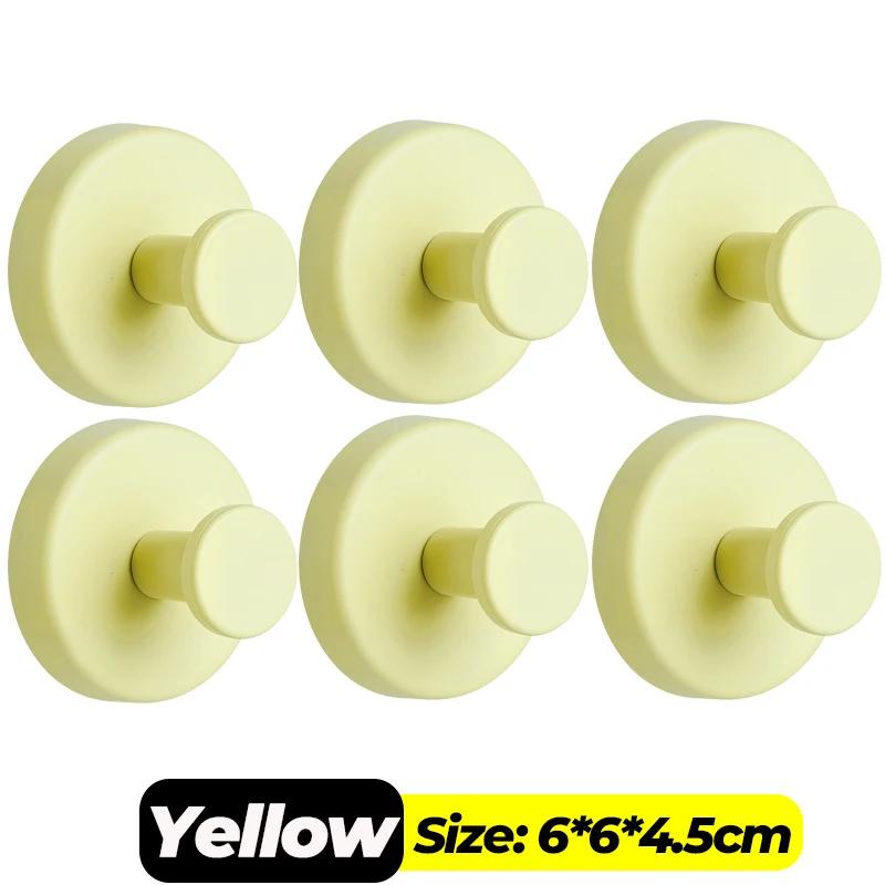 6/1PCS Plastic Suction Cup Hooks Punch-free Wall Mounted Hook Towel Bag Hanging Holders Home Kitchen Bathroom Storage Supplies