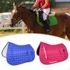Horse Saddle Cushion with Pocket, Shock-Absorbing Mat, Breathable And , Suitable for Horses