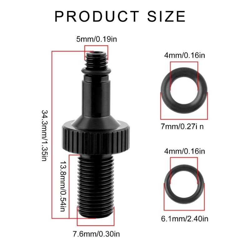 Bicycles Rear Shock Air Pumps Valves Adapter Tool Mountain Bike Suspension Air Valves Adapter Aluminum Alloy Converter