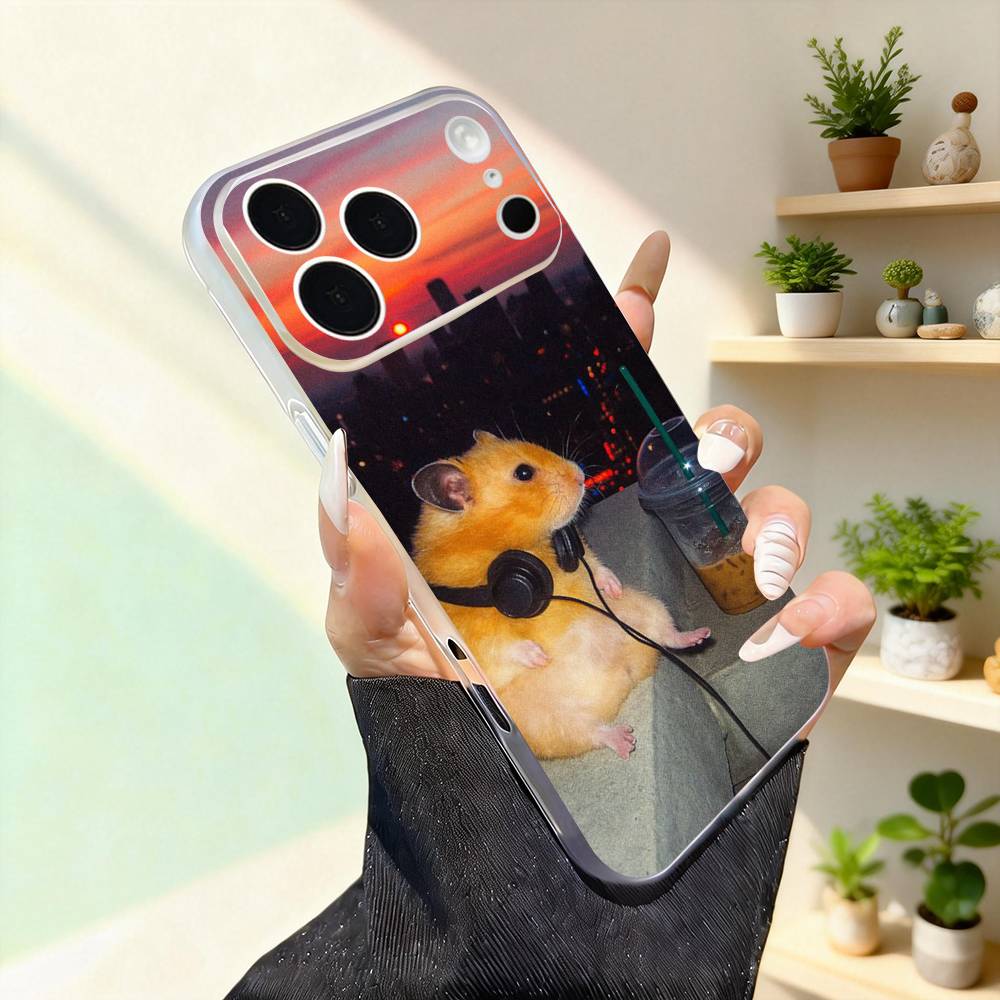 Animal Pet Hamster Cute Phone Case For iPhone 17,16,15,14,13,12,11,Pro,Max,Plus,Mini,SE4,E Magnetic For Magsafe Wireless