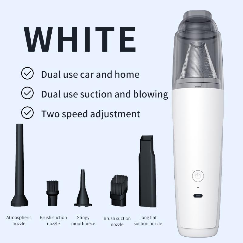 

Автомобильный пылесос, перезаряжаемый ручной пылесос, автомобильный домашний беспроводной пылеуловитель двойного назначения белый
