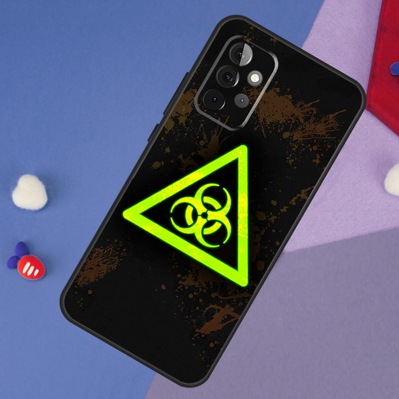 Biohazard Symbol Logo Case For Samsung Galaxy A52 A53 A33 A13 A34 A54 A14 A35 A55 A15 A56 A36 A26 A16 A06 A22 A32
