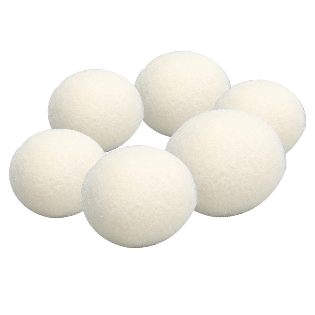 6 Pcs Wool Drying Balls High Density Adsorb Impurities Reduce Static Electricity Laundry Wool Balls