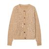 Damen 2026 Pailletten Strick Cardigan Pullover - Streetwear Stil Rundhals Langarm Knopfleiste