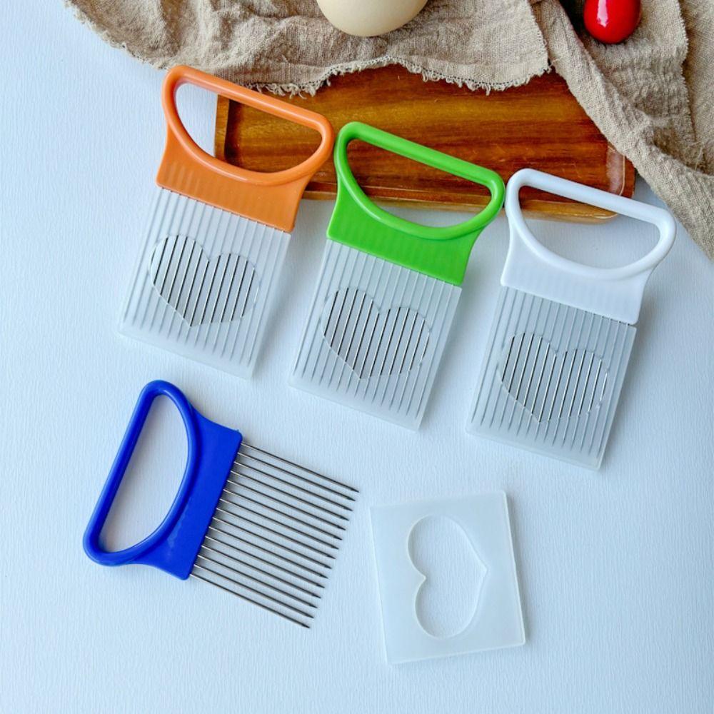 Effortless Onion Slicer Holder Stainless Steel Meat Tenderizer Needle  for Onion Lemon