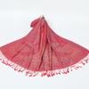 Eșarfă Jacquard Paisley Șal Pashmina Mătăsos de Lux pentru Femei Eșarfe cu Imprimeu Etnic din Bumbac Moi cu Tassel Lung Bufandas Șaluri