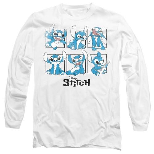 Lilo & Stitch Unisex Adult Graphic Blocks Long-Sleeved T-Shirt