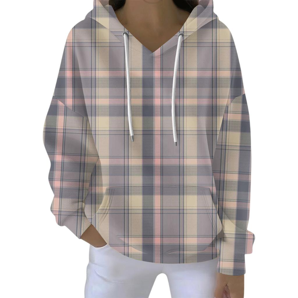 Women's Fashion Casual Hooded Loose Printed Long Sleeve Sweatshirt