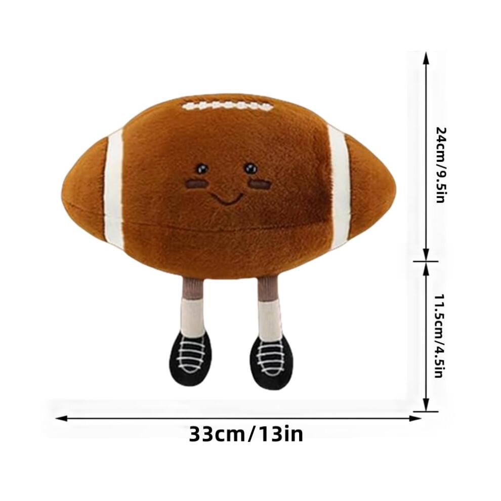 TONGMAN 13"""" Football Plush Toys Soft Stuffed Sport Throw Pillow Plush Ball Gift | Football Plush | for Sports Fans (Rugby)