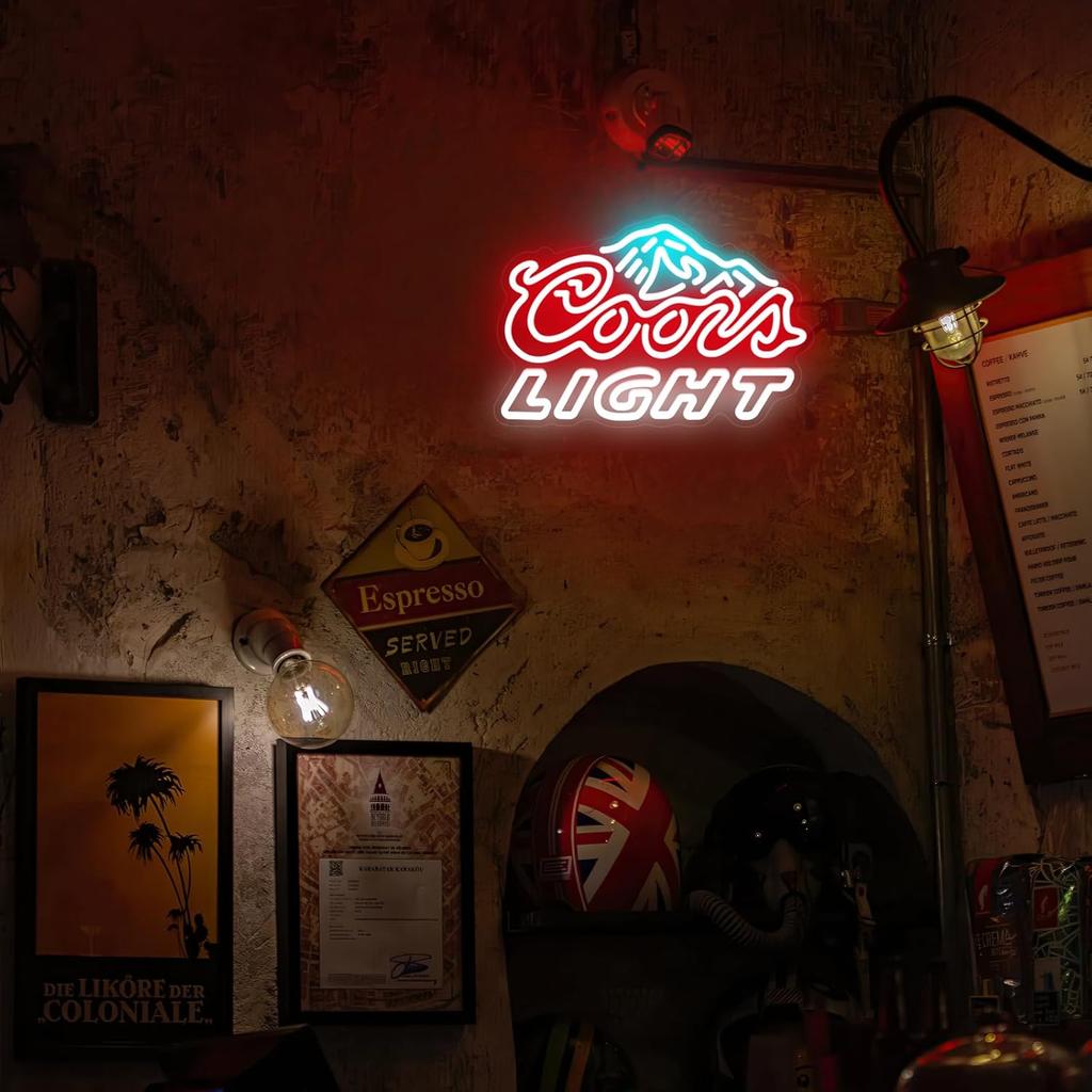 Crs Light Beer Neon Sign for Bar, Man Cave, Garage, Beer Neon LED Light for Home Bar Wall Decor, Art Decoration USB Powered With Switch, Sign,