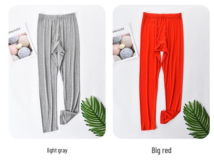 Men's Lyocell Cotton Wool Base Layer Pants - Thin, Warm, Long Pants for Autumn and Winter