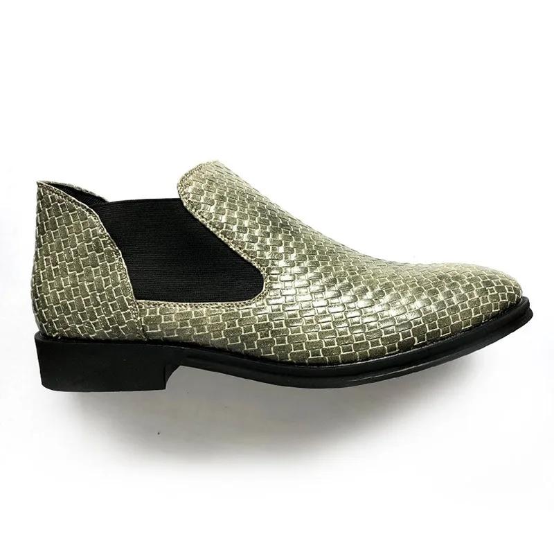 Black Men's Boots Luxury High Quality Chelsea Boots Male Leather High Top Casual Shoes Designer Classic Business Men Ankle Boots