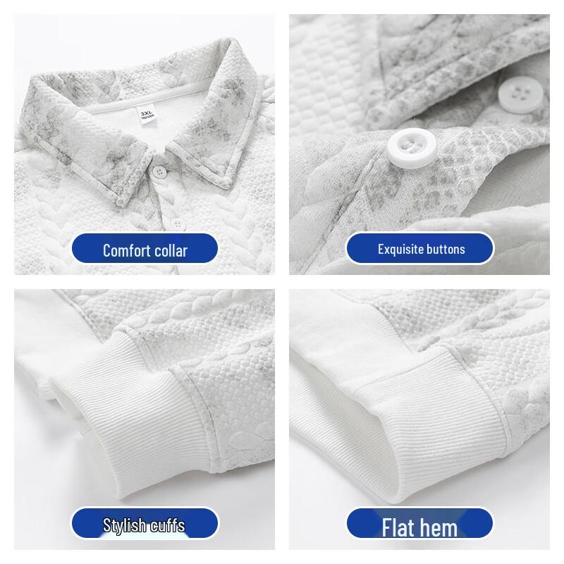 MIIOW Men's Versatile Polo Neck Long Sleeve Sweatshirt