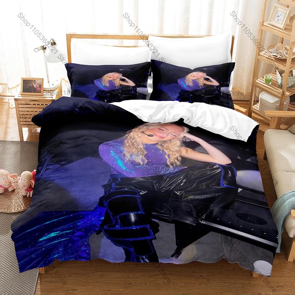 Freya Norse Goddess Pleiades Seven Sisters Cosmic Galaxy Golden Raven HD Print Bedding Set Duvet Cover 2 Pillowcases Witchy Room