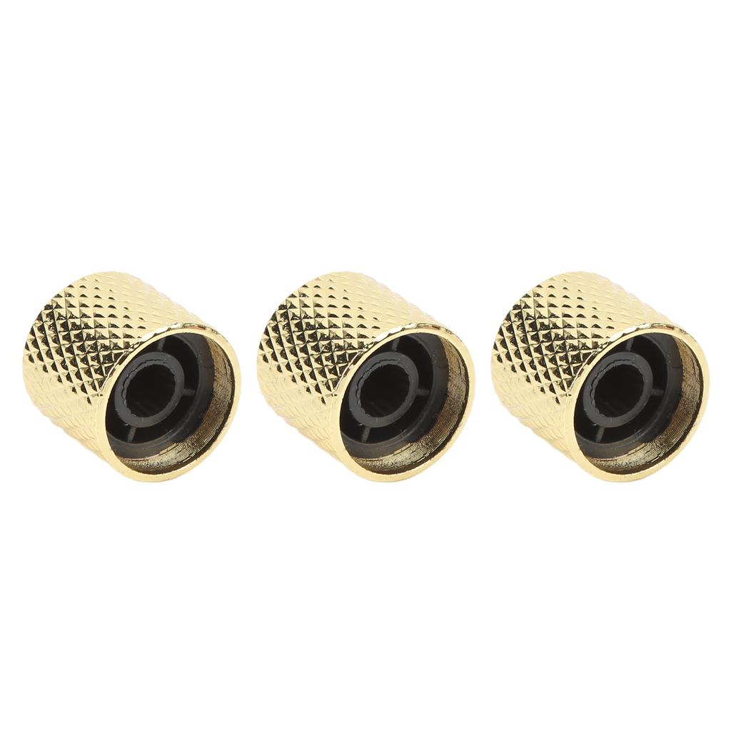 3 Pcs Electric Guitar Knob Exquisite Appearance Sturdy Metal Universal Guitar Potentiometer Replacement Knob