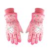 New Girls' Sweet Ski Gloves – Windproof, Waterproof, Warm Cotton for Kids