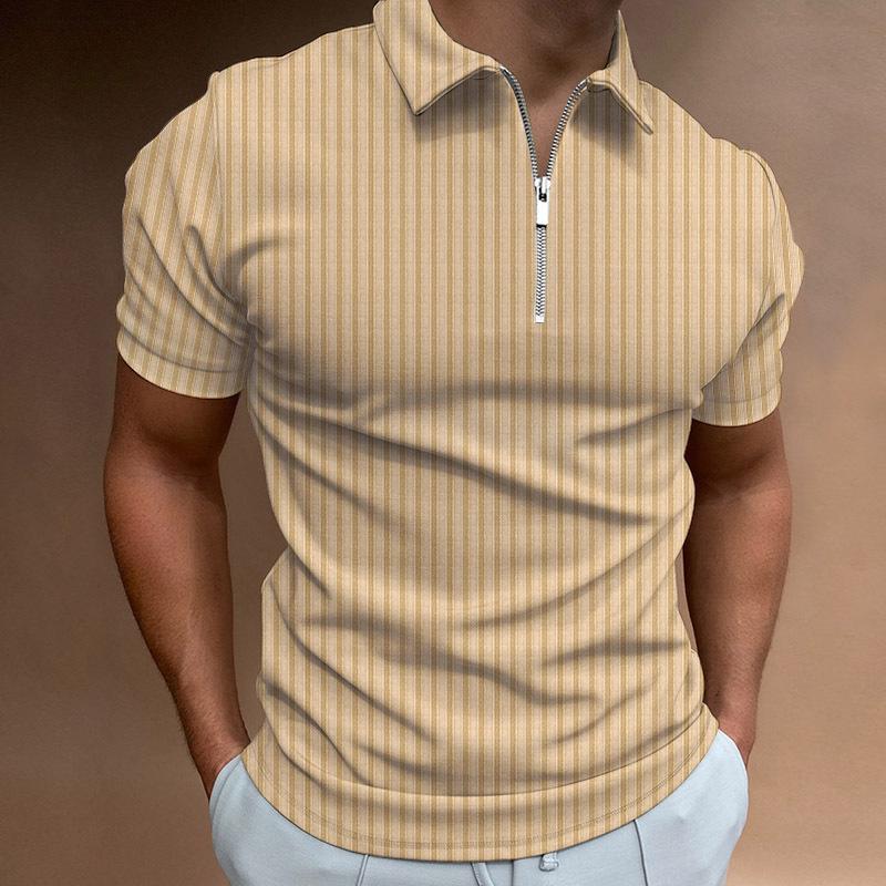 Herren Slim-Fit Poloshirt: Trendiges, hochwertiges Sommer-Freizeit-Kurzarm-Top