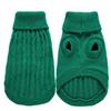 Solid Color High-Neck Cable Knit Eco-Friendly Pet Sweater Warm Autumn/Winter Pullover Dogs Cats 12 Vibrant Hues Simple Soft