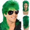 Curly Men Mullet Wigs 70s 80s Rocker Disco Wigs Punk Retro Cosplay Costume Wig  Fancy Show