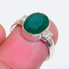 Natural Green Onyx Gemstone 925 Sterling Silver Jewelry Ring Size 6 ZS-1562