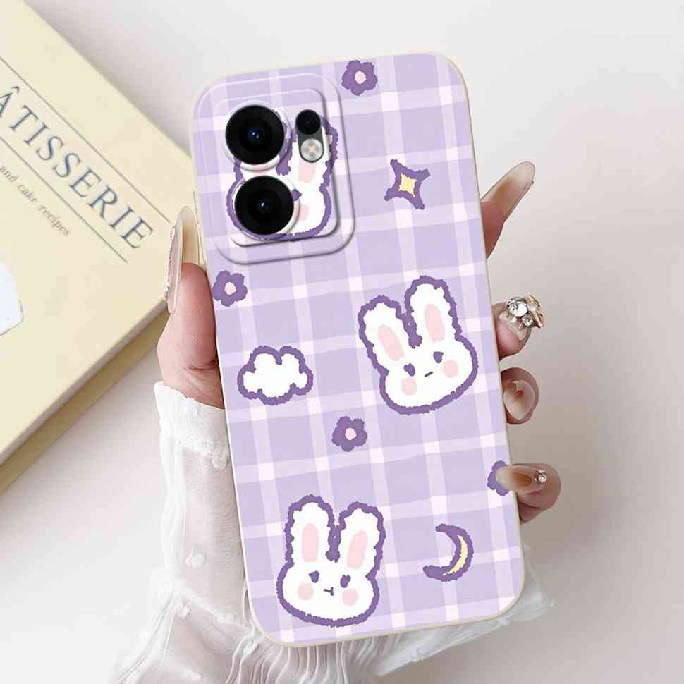 Flower Rabbit Case For OPPO Reno 13F 4G 5G Silicone Soft Cover For OPPO Reno13 F Reno13F 5G CPH2699 2025 Fundas Capas