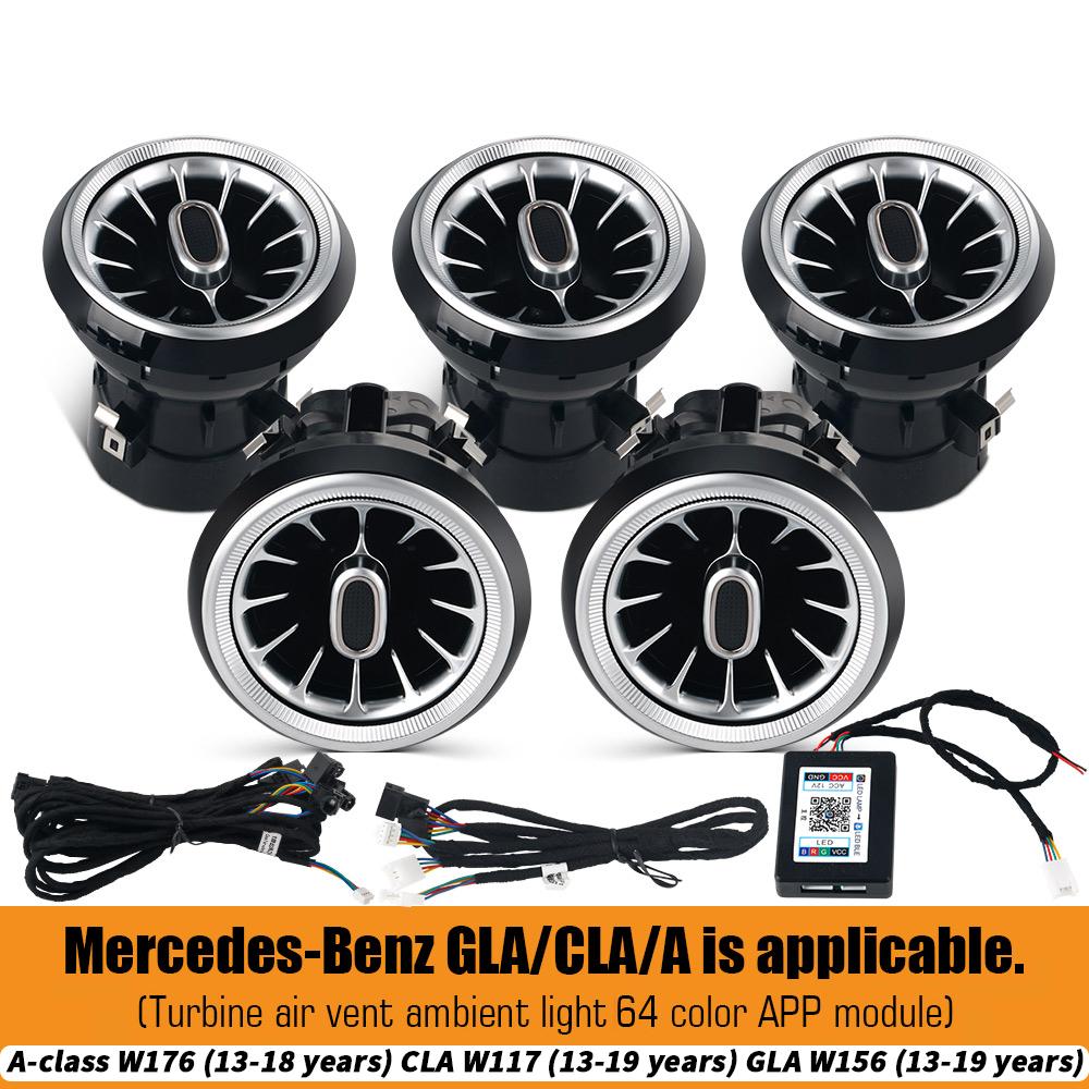 For Mercedes Benz W205 C-Class GLC X253 W213 E-Class W222 S-Class W117/W156/W176 CLA GLA Turbine Nozzle Air Vents Ambient Light
