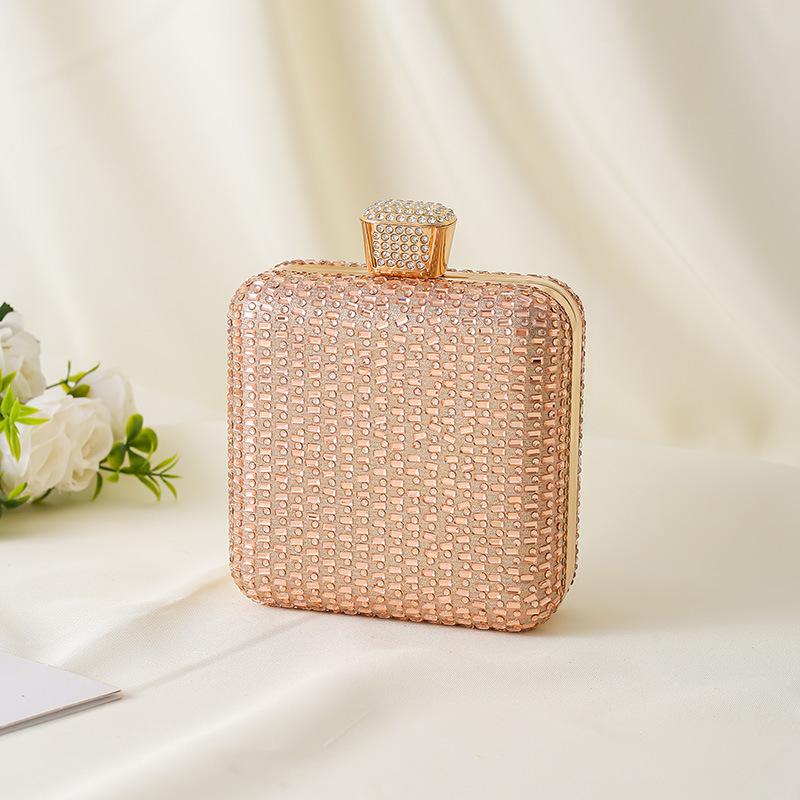 Cute Crystal Box Clutch Mini Rhinestone Handbags For Women Cocktail Party Wedding Evening Bag Female Glitter Shoulder Bags