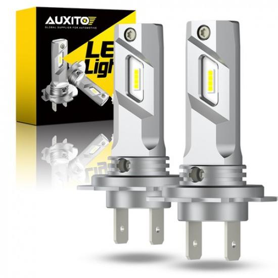 Pair LED Headlight Set H7 Bulb 80W High Low Bright Beam Super 6500K White AUXITO