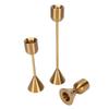3pcs Different Heights Candlestick Holders Gold Metal Candle Holders  Wedding Centerpiece