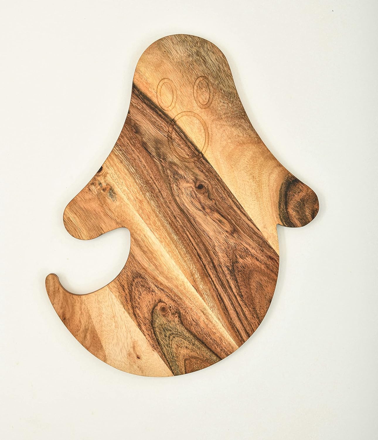 

Разделочная доска из органической акации для кухни, разделка и нарезка сыра, овощей, фруктов и салата, 14 x 10 дюймов, Ghost Board Large коричневый