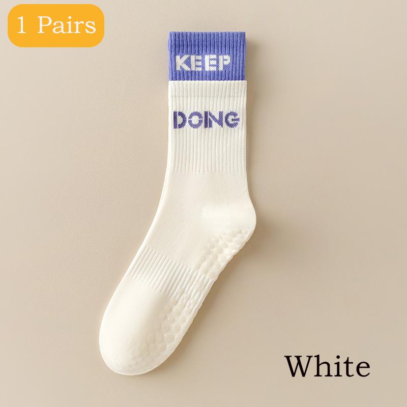 

2 Pairs Yoga Socks for Women Stripe Pure Cotton Non Slip Pilates Socks Silicone Grips Indoor Sports Fitness Gym Dance Yoga Socks