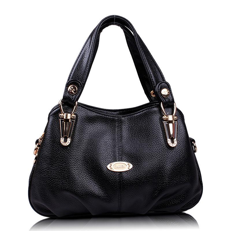 

Сумка женская 2023, женская сумка для мамы среднего возраста, сумка через плечо из мягкой кожи на одно плечо one size чёрный