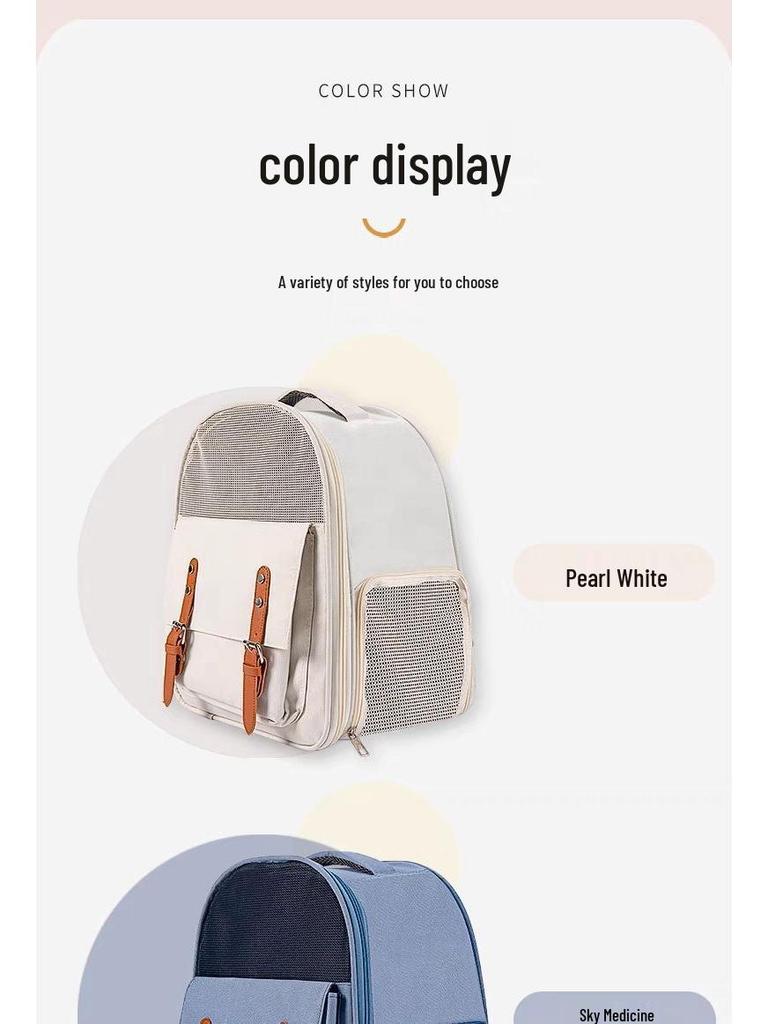 Foldable Transparent Cat Backpack - Portable Double Shoulder Outdoor Carrier