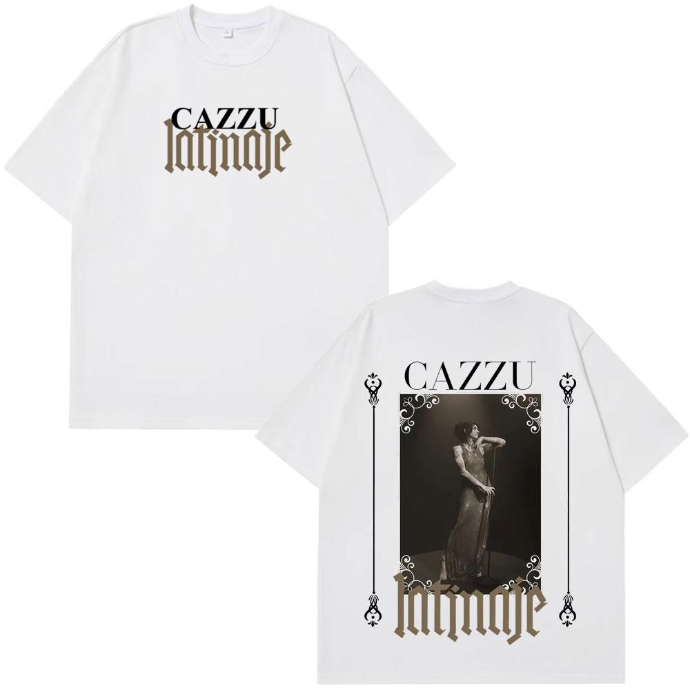 Singer Cazzu Latinaje Music Album Retro Print T Shirt Unisex Women Fashion Tshirt Shortsleeved Cotton Harajuku Casual Tshirts S