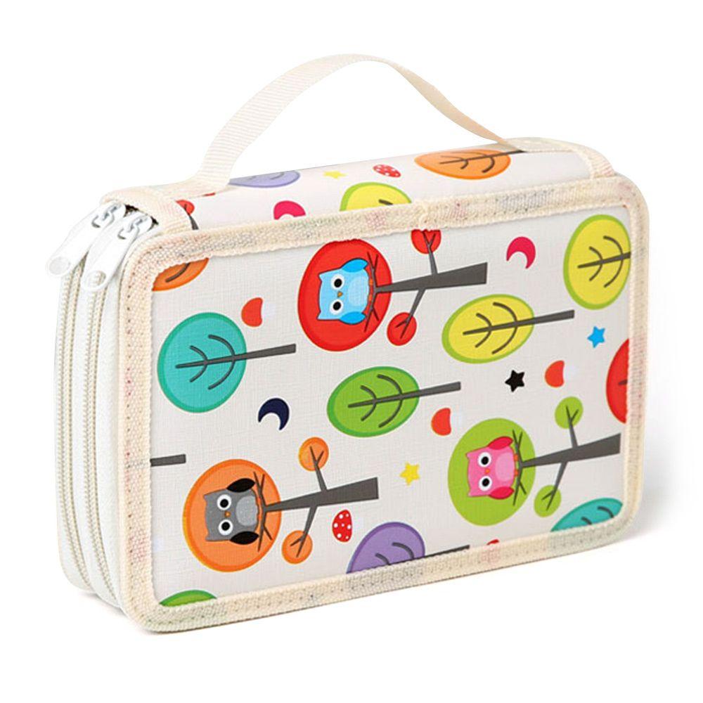 Multifunction Oxford Cloth 32 Holes Color Pencil Stationery Box Storage Pen Bag Pencil Case