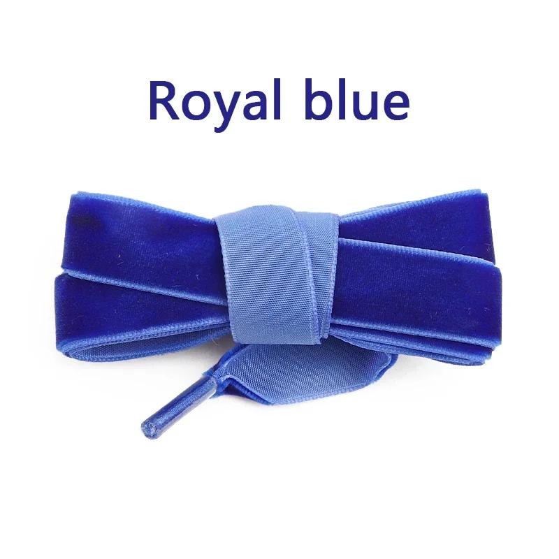 1.5CM Width Velvet Flat Shoelaces Snow Yarn Satin Silk Ribbon Shoelace Fashion Sneakers Shoe Laces for Woman 100/120/140/160cm