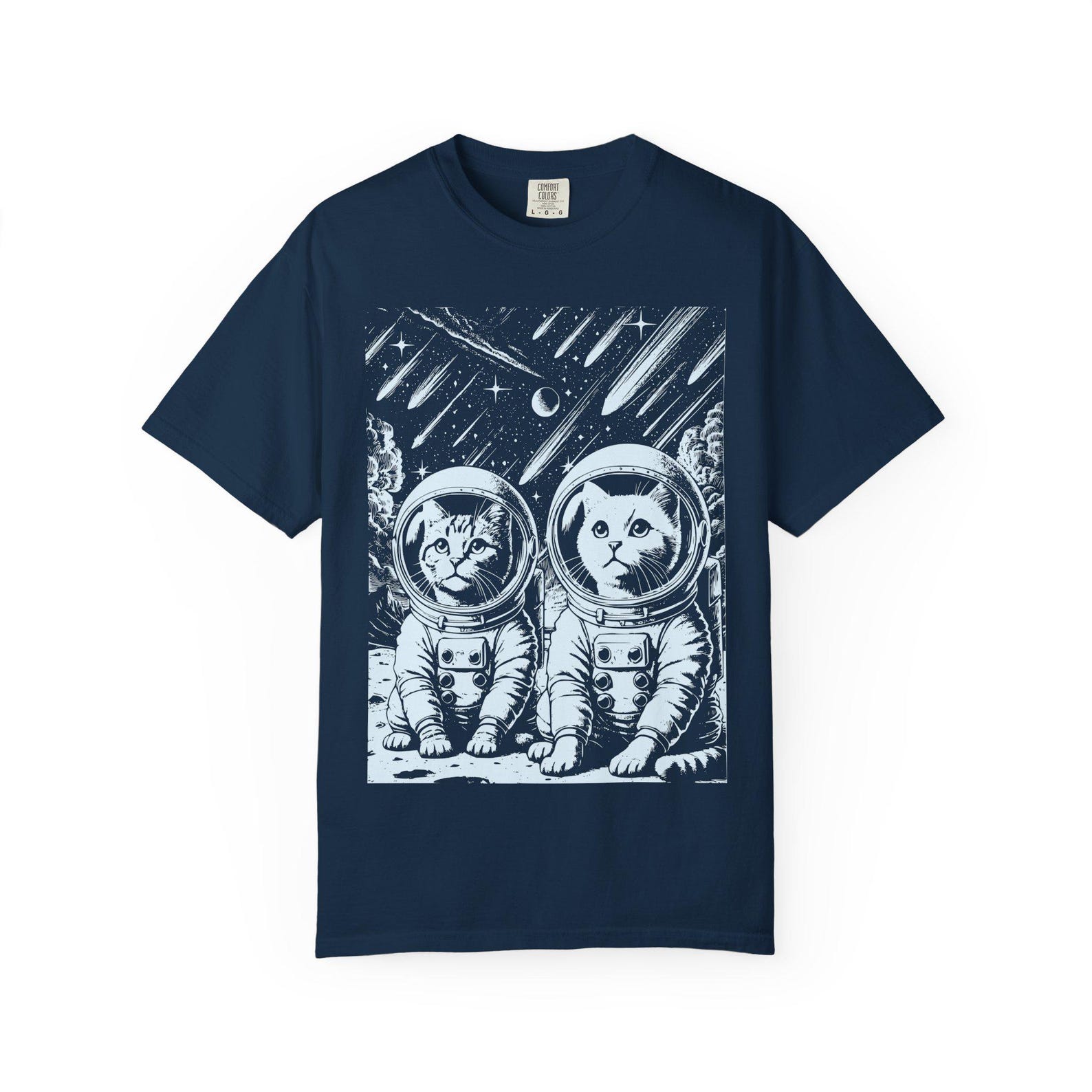 Astronaut Pets T-Shirt: Unisex Space Cat & Dog Graphic Tee 2XL