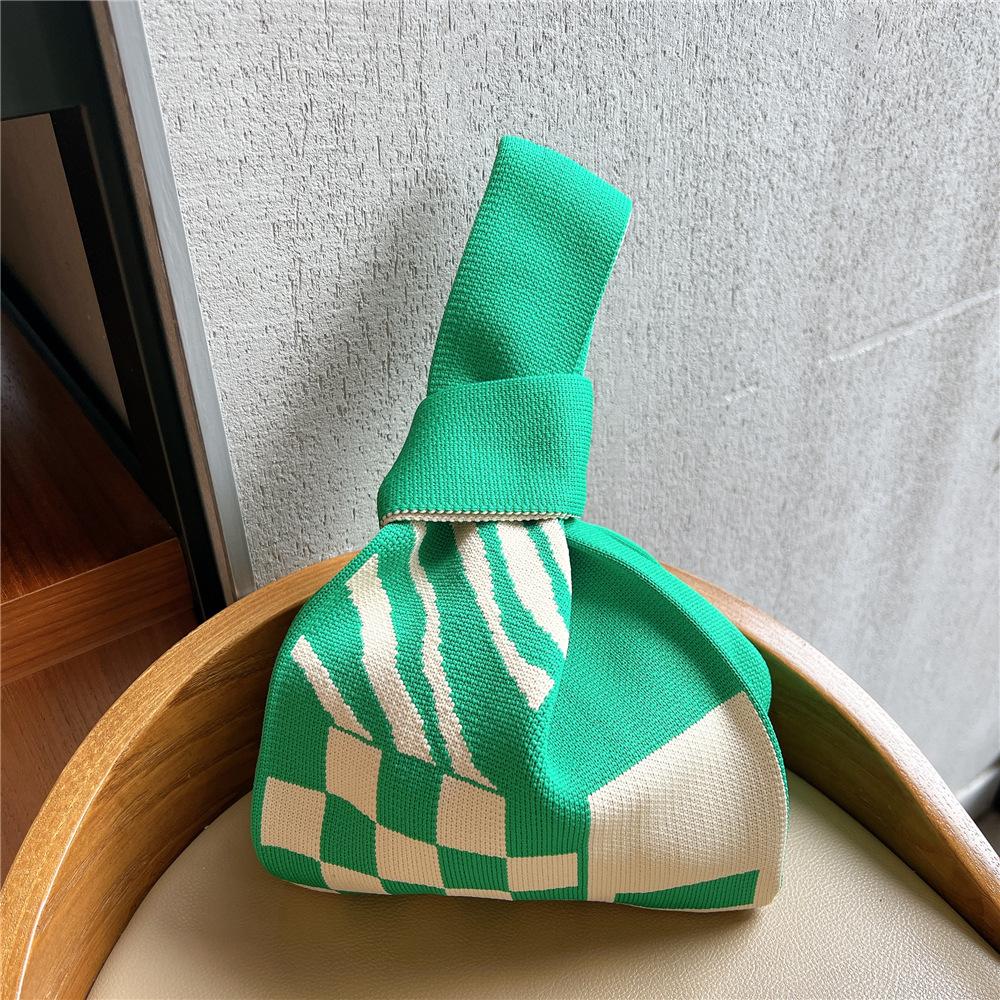 Knitted Mobile Phone Bag For Women In Spring And Autumn Cute Cartoon Versatile One Shoulder Diagonal Cross Bag Travel Coin Purse Small Handbag