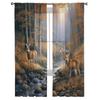 Forest Deer Creek Tulle Curtains For Living Room Sheer Curtain For Bedroom Window Blinds Voile Curtains
