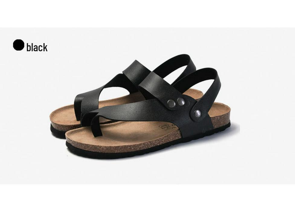 Papuci de vară cu plută în stil coreean și sandale de piele pentru bărbați și femei