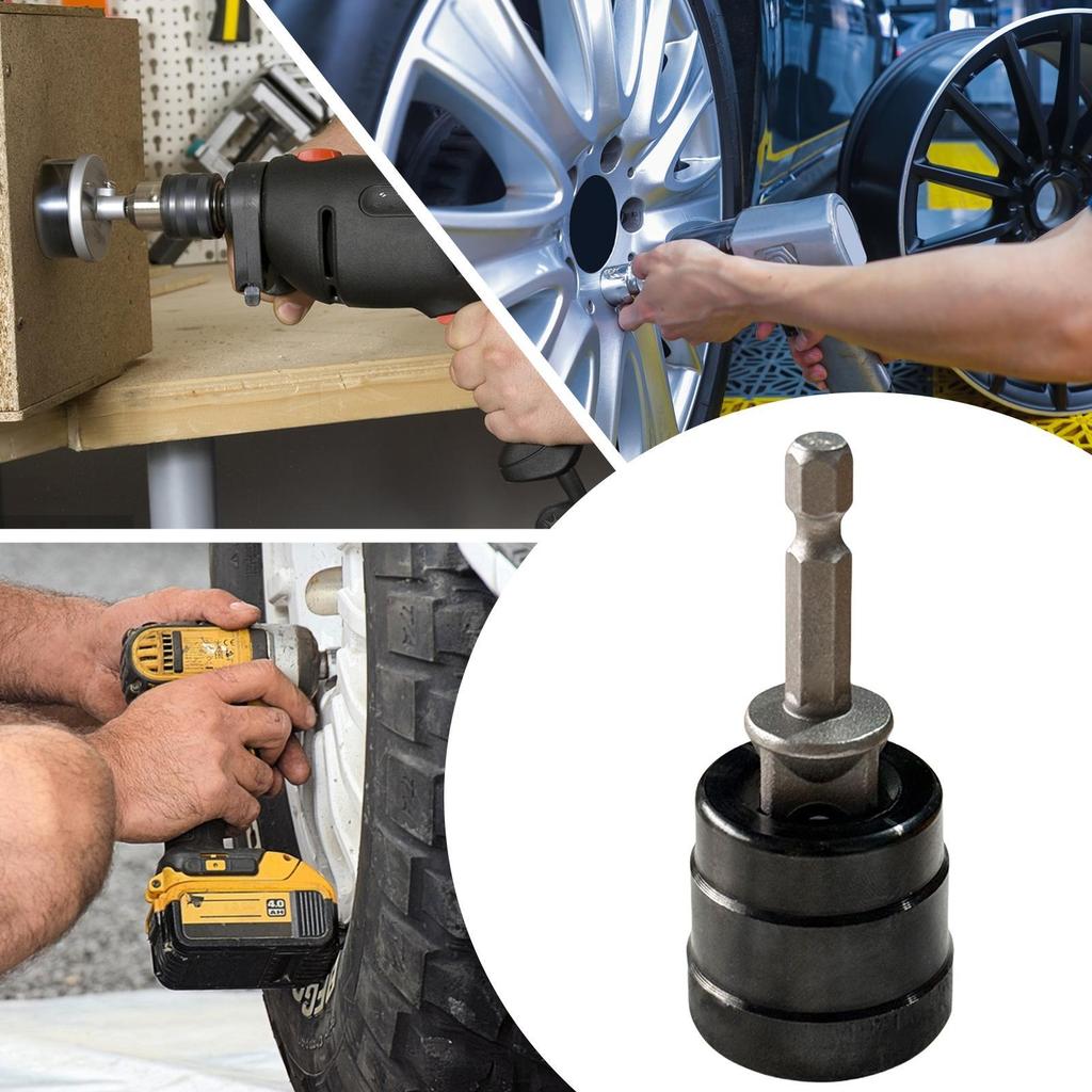 Car Jack Adapter Rust-Resistant Jack Drill Adapter Multi-Angle Adjustable High-Strength Alloy Tool For Automotive Outdoor RV