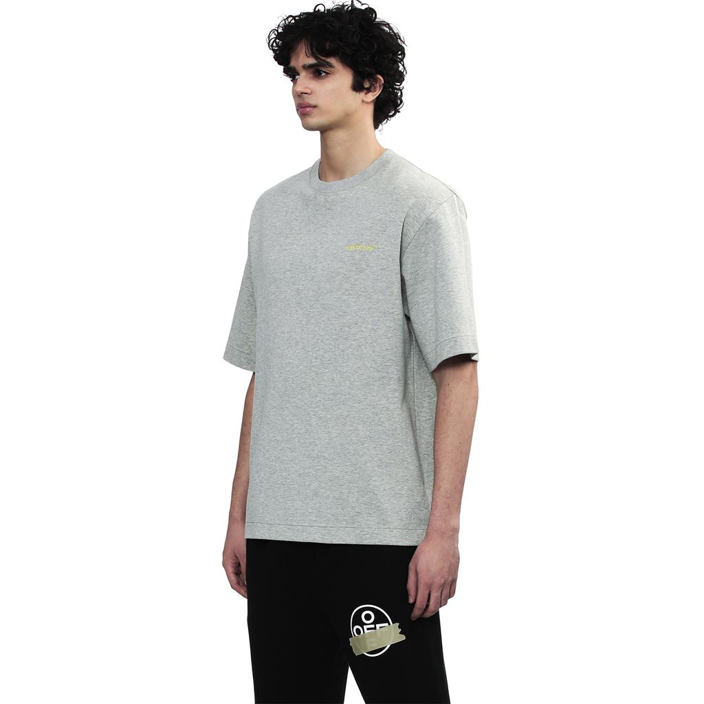 Off-White Vintage Two-Tone Random Stitch Embroidery Streetwear Versatile T-Shirt Unisex T-Shirt OFFTEGOFF052Q