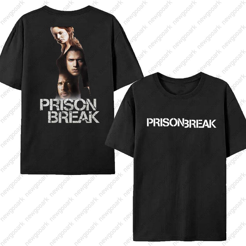 Prison Break Men Vintage T Shirts Tv Series Aesthetic Clothing Michael Scofield Y2k Shirt Streetwear Printed Tshirt Summer Top